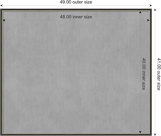 Amanti Art Black Framed Magnetic Board 41x49 Oversize Vision Board - Image 4