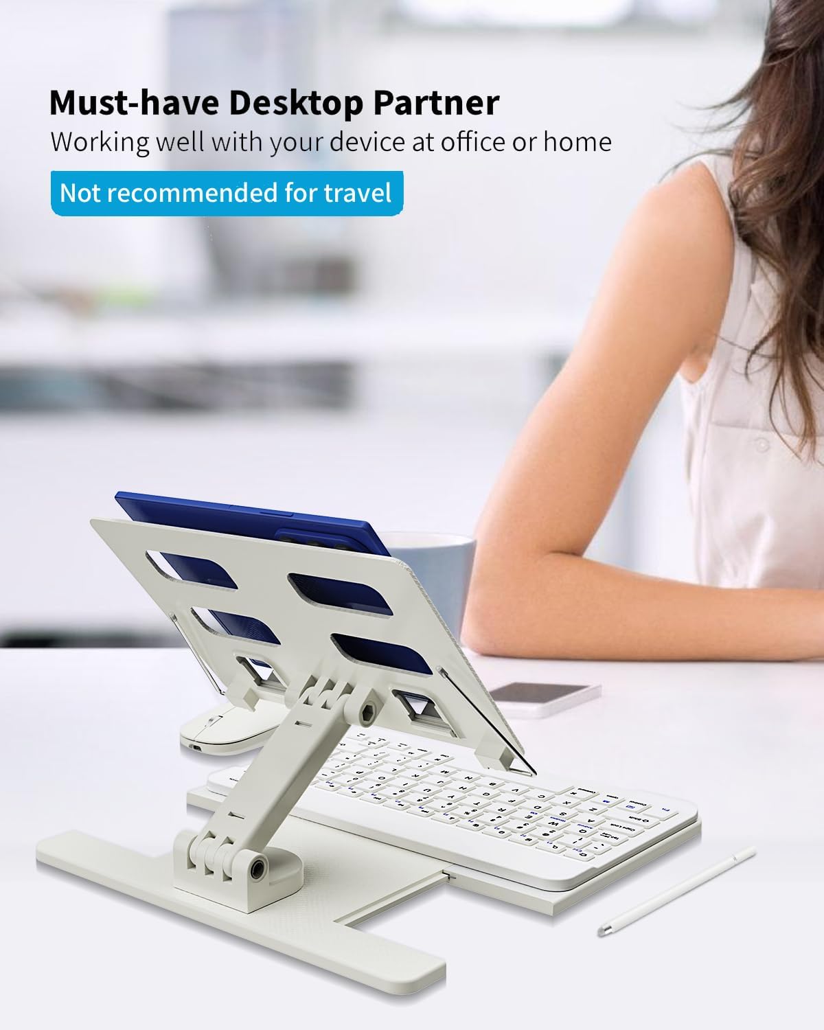 Desk Stand & Bluetooth Keyboard for Galaxy Z Fold 8 Ultra/8 Wide/7/6/5