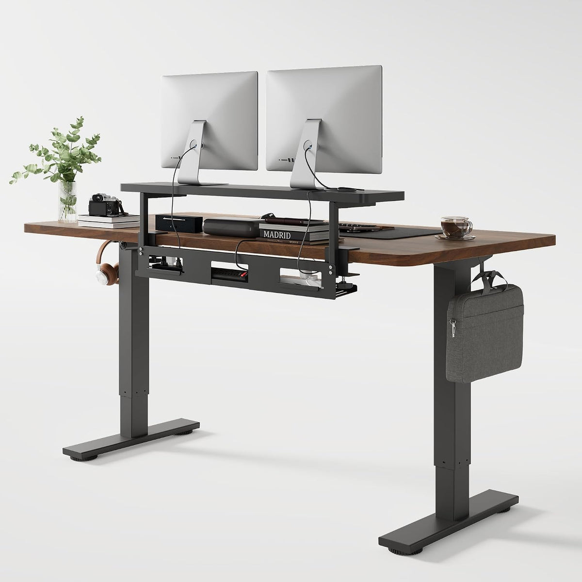 FLEXISPOT Standing Desk with Monitor Riser & Cable Management