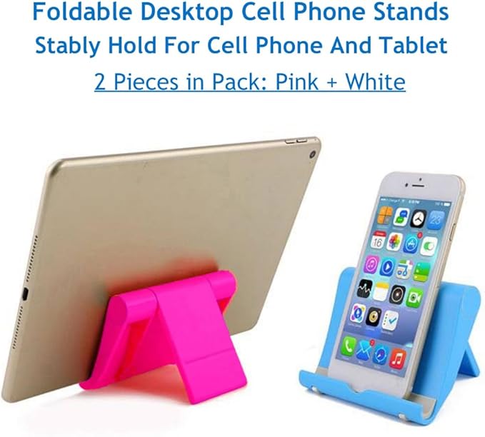 JUSDIQIR Cell Phone Stand for Desk Foldable Cell Phone Holder Desk Tablet - Image 2