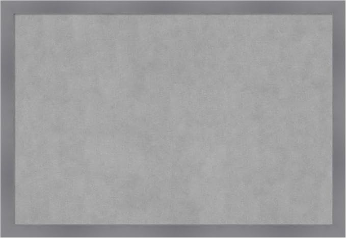 Amanti Art Grey Framed Magnetic Board 26x38 Large Vision Board by AmantiArt