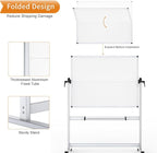 VIZ-PRO Double-Sided Mobile Whiteboard, 48 x 36 Inches, Magnetic Rolling Dry - Image 3