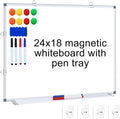 H-Qprobd Magnetic Whiteboard 24" x 18" Dry Erase White Board by H-Qprobd
