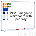 H-Qprobd Magnetic Whiteboard 24" x 18" Dry Erase White Board by H-Qprobd