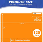 File Folder, HERKKA 120 Pack 1/3 Cut Tab File Folders, File Folders Great - Image 2