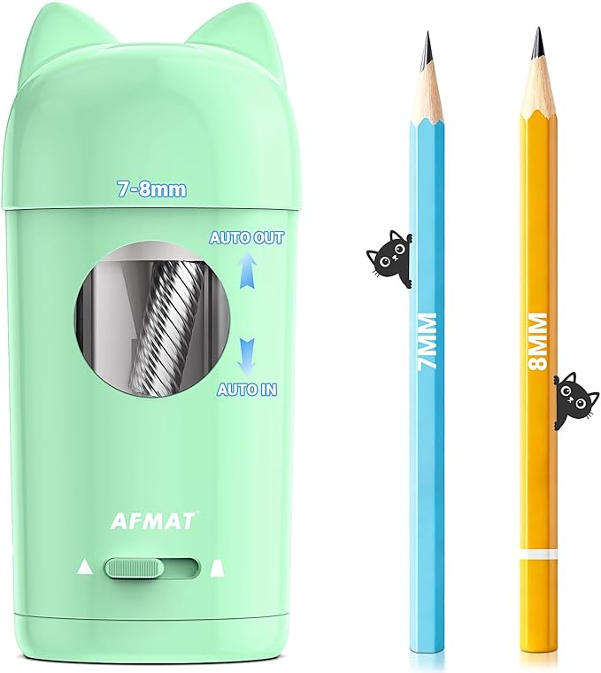 AFMAT Electric Pencil Sharpener, Fully Automatic Pencil Sharpener by AFMAT