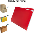 Dunwell Plastic Colored File Folders, 1/3 Tab Filing Folders - Image 6