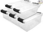 HOMZ 5-Pack Latching Lid, 7.5 Quart, and Office by Homz