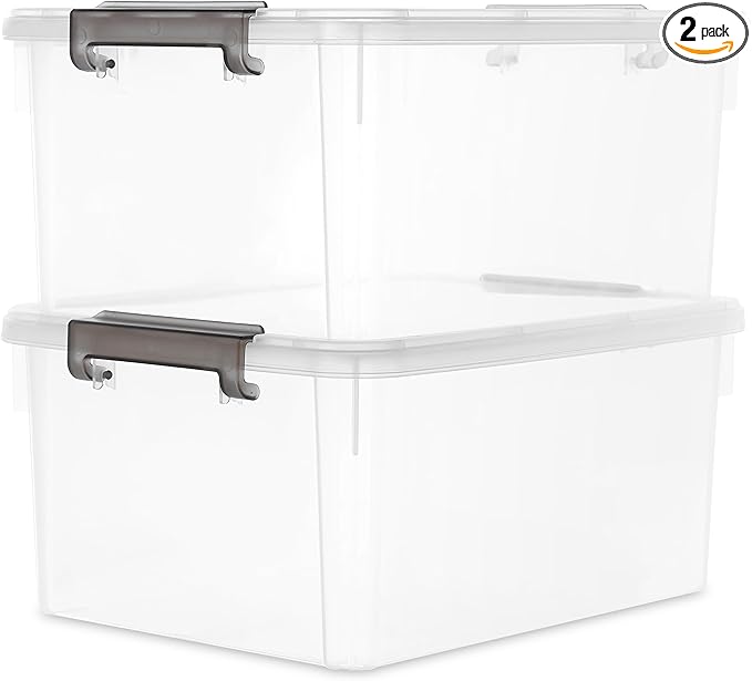 Citylife 17 QT Plastic Storage Bins by Anywish