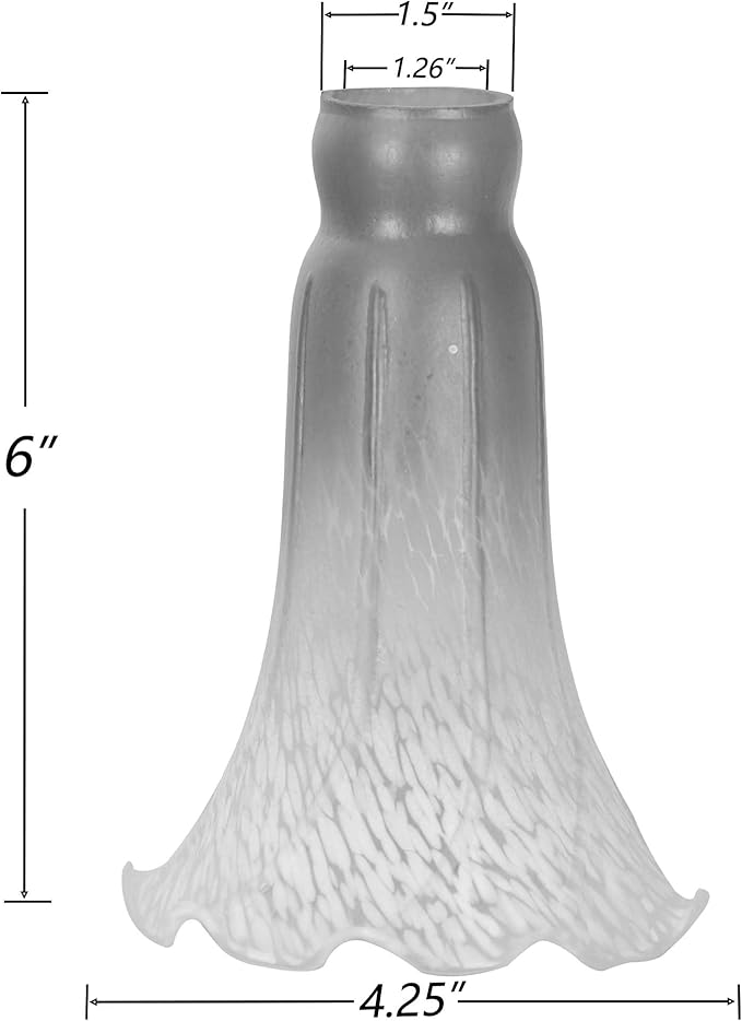 Bieye LS10 Lily Flower Blown Glass Lampshade - Image 3
