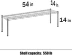 Regal Altair 14" Deep x 54" Wide x 14" Height Wire Shelving Kit | 1-Tier | NSF - Image 3