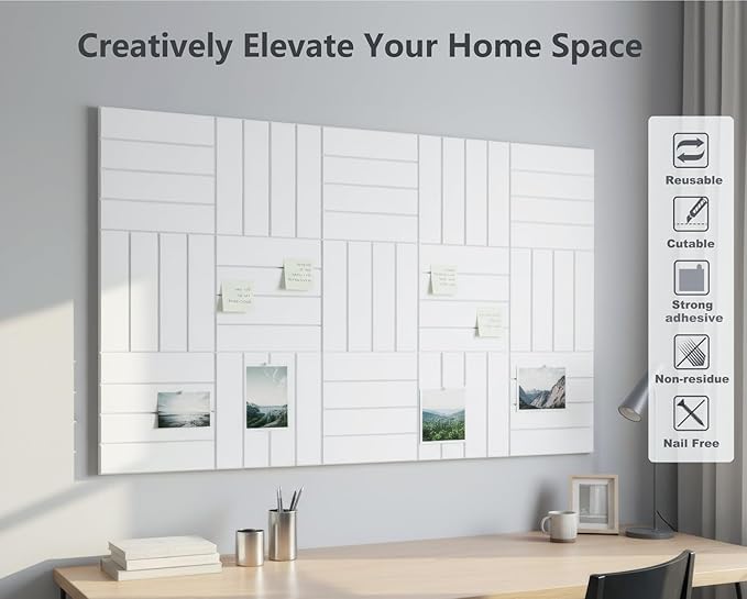 G Gamit Large Felt Wall Tiles Bulletin Board 59”x36”, Large Cork Board - Image 5