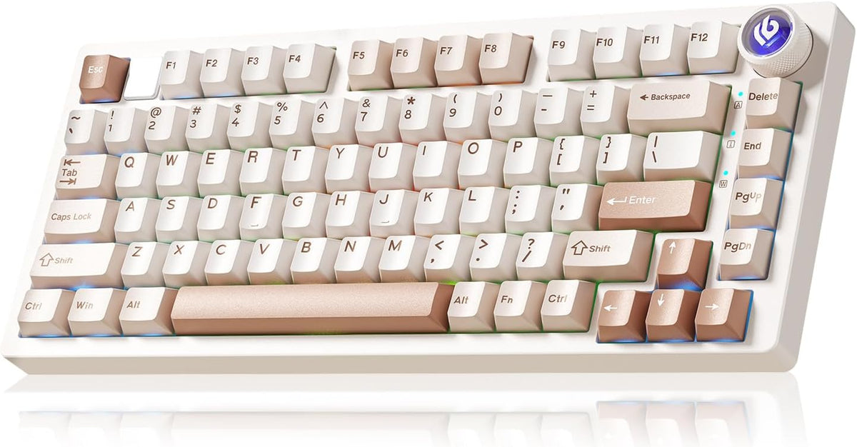 LEOBOG x AULA HI75C Pro PC Gaming Aluminum Alloy Keyboard,Bluetooth/USB-C/Wir...