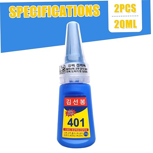 401 Glue 2Pcs Fast Drying Liquid Glue High Strength Liquid Adhesive - Image 3