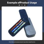 MIVLXLX Leather Triple Pen Case Pencil Pouch Holder - Image 4
