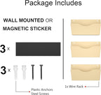 3 Pockets Magnetic File Holder for File Cabinets, Refrigerator, Magnetic Paper - Image 5
