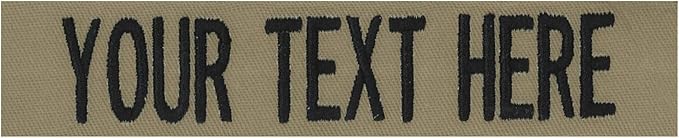 Custom Uniform Name Tapes Solid Colors. Coyote Tan Fabric, 5 Inch Hook Fastener by NORTHERNSAFARI