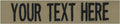 Custom Uniform Name Tapes Solid Colors. Coyote Tan Fabric, 4 Inch Hook Fastener by NORTHERNSAFARI