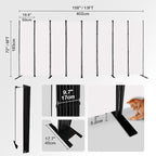 MAYOLIAH 8-Panel White Room Divider 6ft Tall Folding Privacy Screen Portable - Image 4
