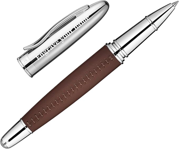 BEILUNER 318 Luxury Personalized Leather Pen, Hand-Stitched Premium Leather by BEILUNER