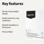 Amazon Basics Cardstock Paper, 8.5" x 11", 65 lb/176 gsm, 96 Bright, 250 Sheets - Image 2