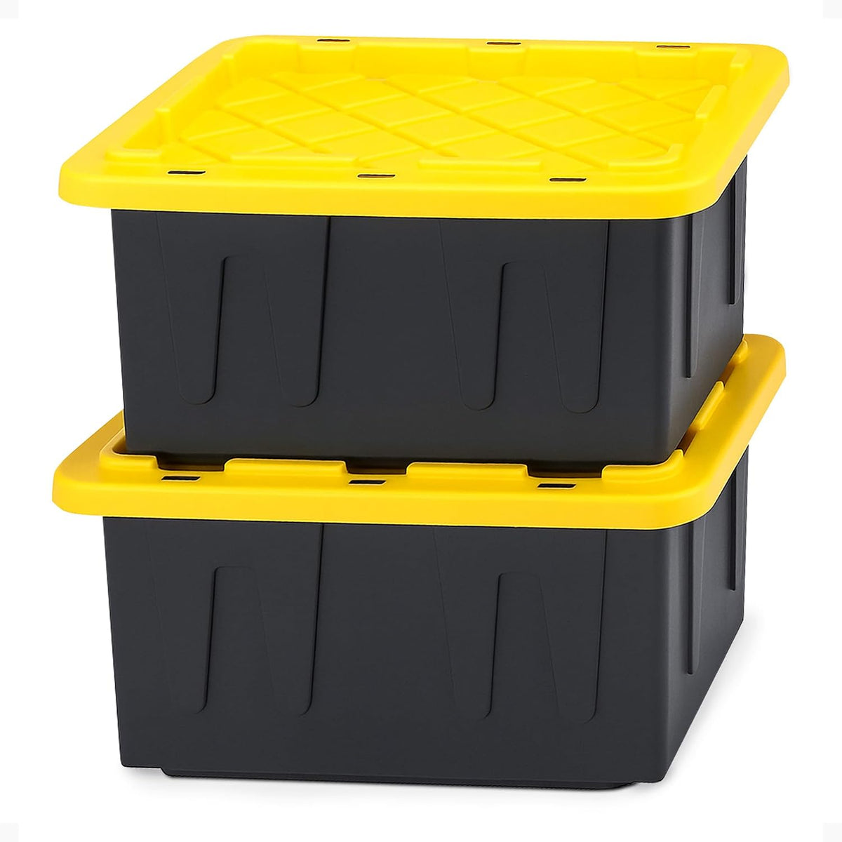 homz durabilt plastic storage bins with lids, 15, main product view