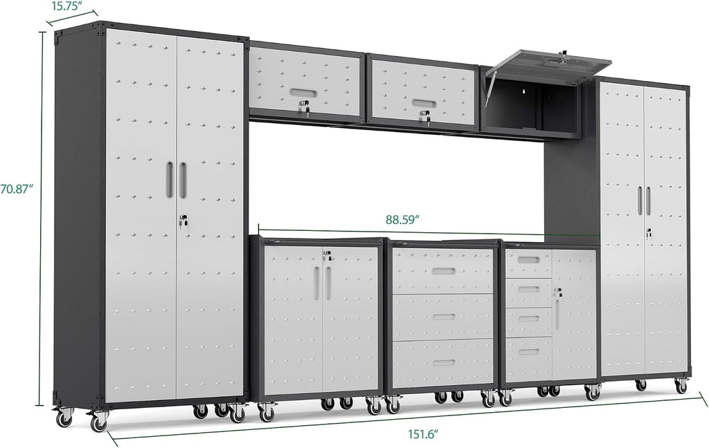 garage cabinet system | heavy duty steel all-in-one shown in use