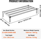 vevor aluminum dunnage rack, 48” x 20” commercial on a desk or shelf