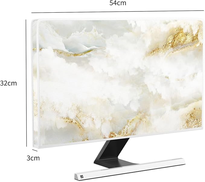 Baocicco White Gold Computer Monitor Cover - Image 5