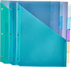 Amazon Basics Tab Dividers for 3 Ring Binder, Two Pocket, Letter Size by AmazonBasics