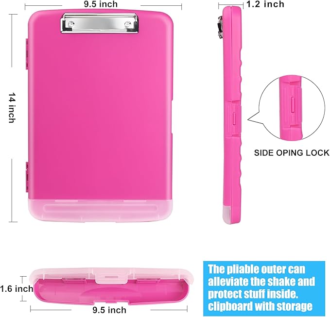 Plastic Clipboard with Storage, A4 Nursing Clipboard Folder with Pen Holder - Image 5