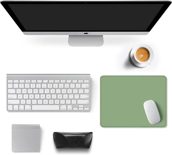 Auhoahsil Green Mouse Pad, 12 x 10 Inch Square Mousepad, 3mm Thick Rubber Mouse - Image 3