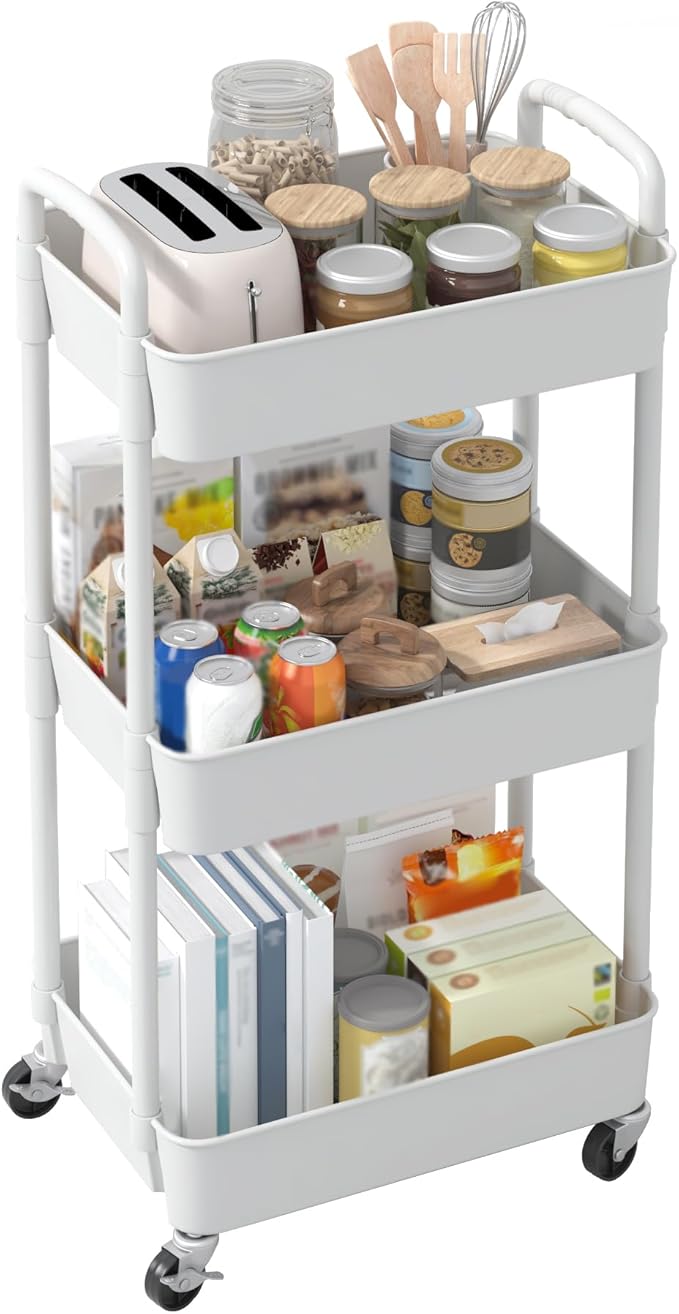 Sywhitta 3-Tier Plastic Rolling Utility Cart - Image 9