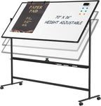 Dry Erase Whiteboard Easel on Wheels by Tankee