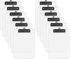 Zoenley A4 Plastic Clipboard Set of 12, A4 Transparent 8.5 x 11 Clip Board by Unknown