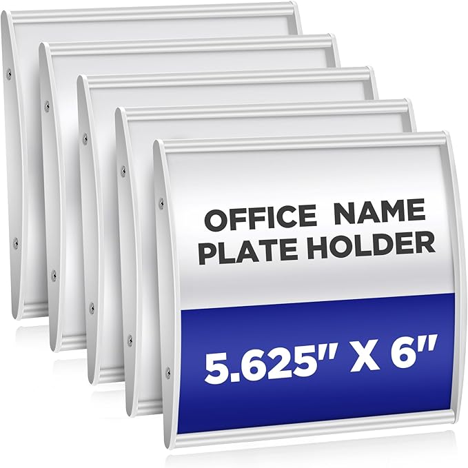Yaocom Set of 5 Curved Name Plate Holder by Yaocom