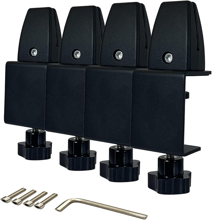 Jhanw 4-Pack Adjustable Aluminum Desk Clamps - Image 4