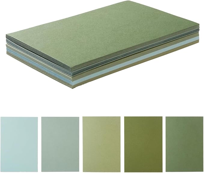 50 Sheets Colored Cardstock Paper 5 Colors, 250 GSM Heavy Card Stock by Topeen