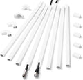 Cord Hider Wall for One Cord, 136in Cord Covers for Wires on Wall, Easy Install by ZhiYo
