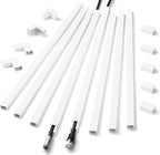 Cord Hider Wall for One Cord, 136in Cord Covers for Wires on Wall, Easy Install by ZhiYo
