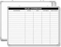 Lined Whiteboard Blank Grid Aluminum Frame Dry Erase Board Reusable Wall by Unknown
