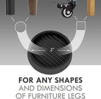 VOCOMO 2X2 Round Rubber Caster Cups, Non Slip Furniture Pads, Anti-Slip Gripper - Image 2