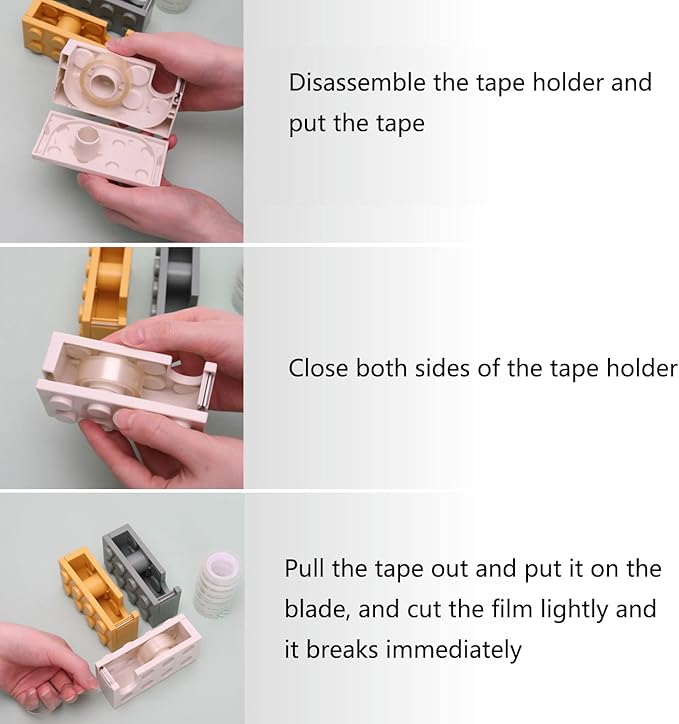 4 Pack Desktop Tape Dispenser Cute 4 Color Tape Dispenser - Image 3
