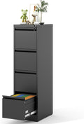 file cabinet 4 drawer with lock, vertical filing, main product view