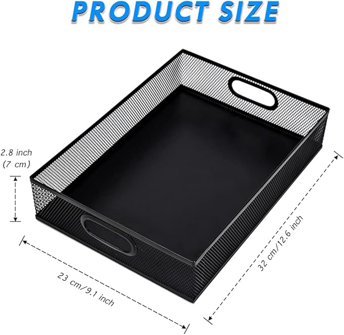 EsOfficce Desk Drawer Organizer, A4 Large Metal Mesh Desk Rrganizer Tray - Image 7
