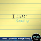 Woodlake Legal Pads 8.5 "x 11" – 6‑Pack, Wide Ruled, Premium Yellow Paper Pad - Image 6