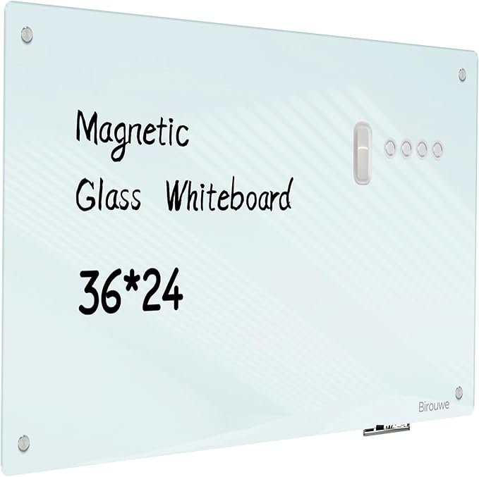 Magnetic Glass Whiteboard by Unknown