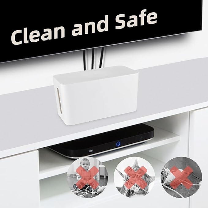 YaeCCC Cable Management Organizer Box Power Strips Hider Power Cords Hider - Image 7