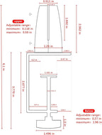 Jhanw Desk Divider Clamp For 1/8" To 0.51" Panel, Adjustable Desk Partition - Image 3
