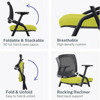 SLKJChr 2 Pack Foldable Office Chairs - Image 5